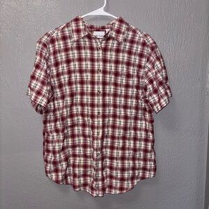 Bobbie Brooks Red and White Plaid Shirt